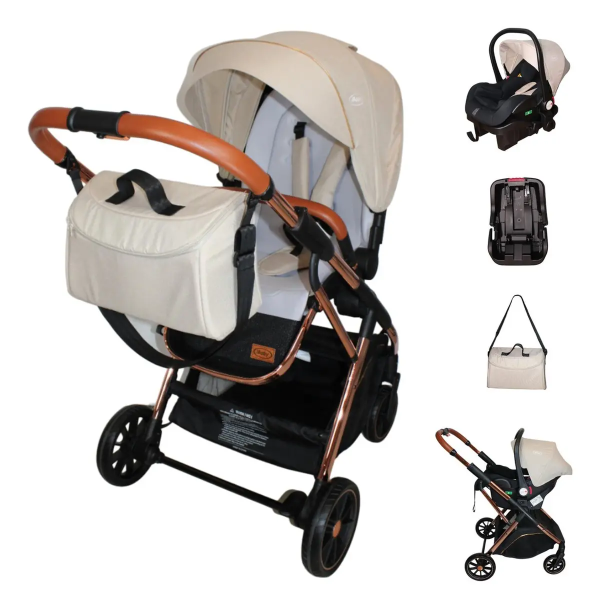 Carriola 4 En 1 Con Base Para Autoasiento Borah Ibaby 2