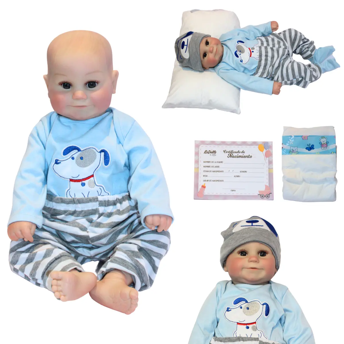 Muñeco Reborn Renato 48Cm Redoll | Caucho Suave Full Body Con Movimiento Real | Kit De Vestimenta Y 1