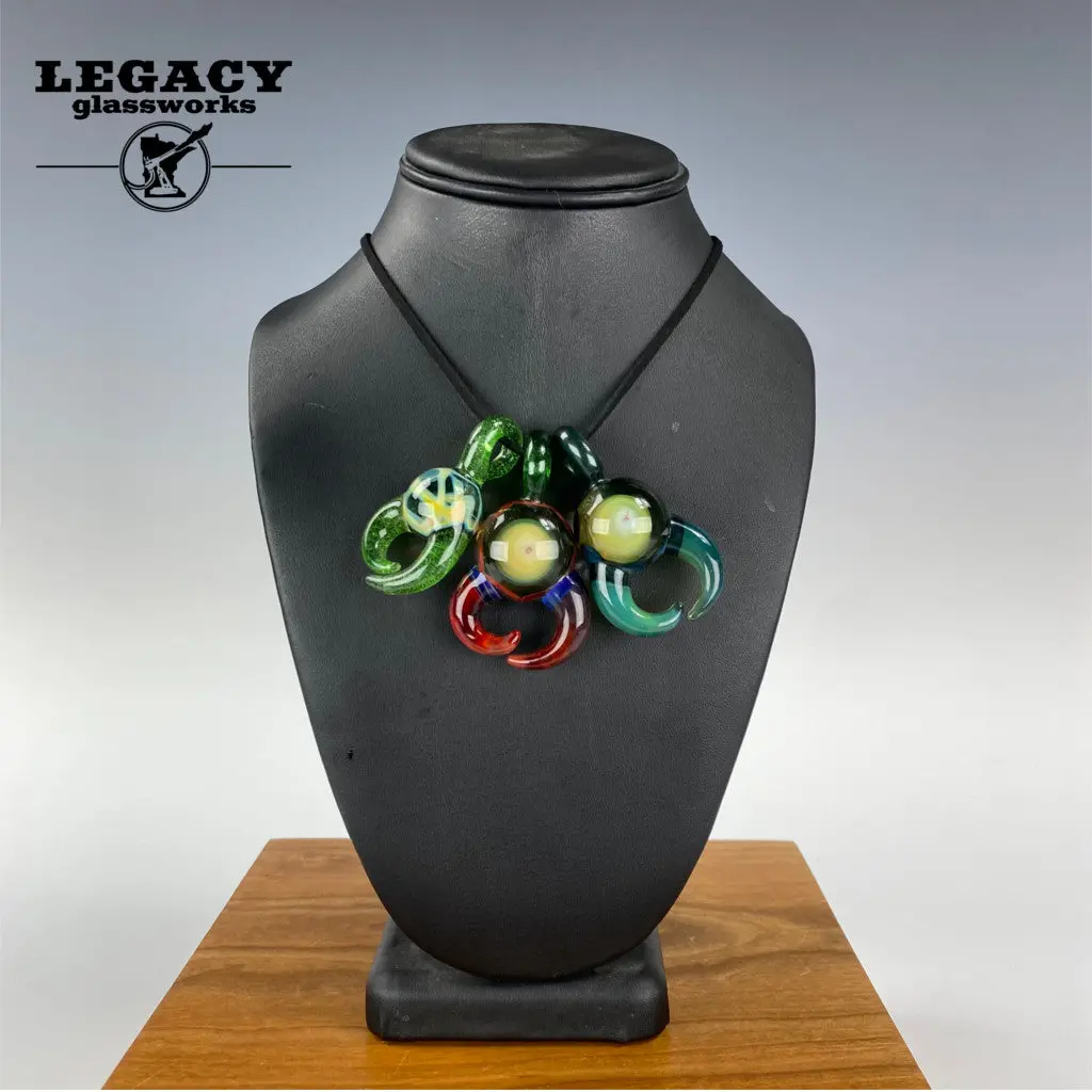 Zak's Glass Horned Pendants (Dlm) 1
