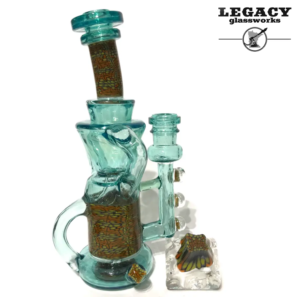 Dynamic Millefiori Teal Show Piece 1