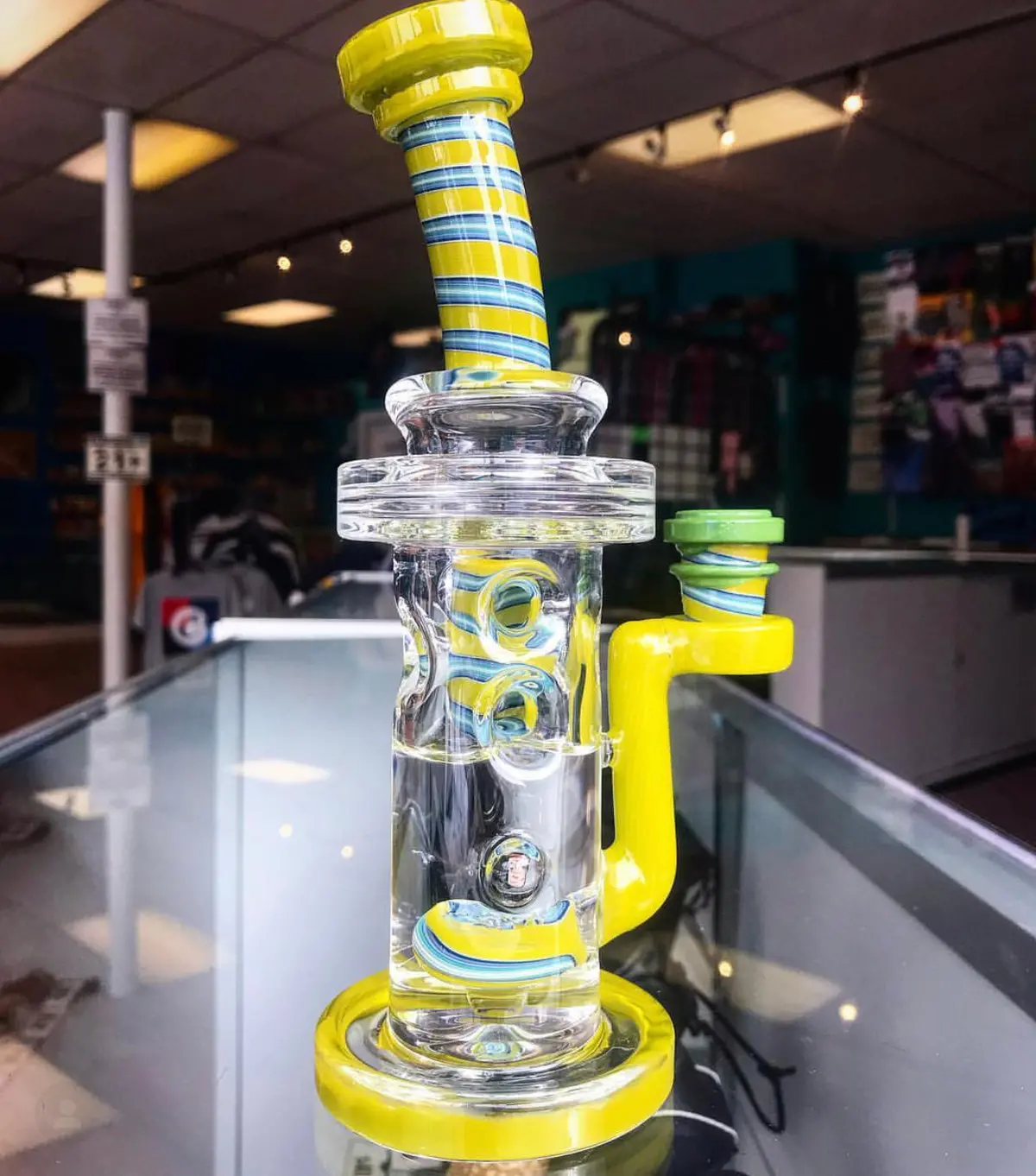 Dynamic Glass Lime Green Fab Tower 1