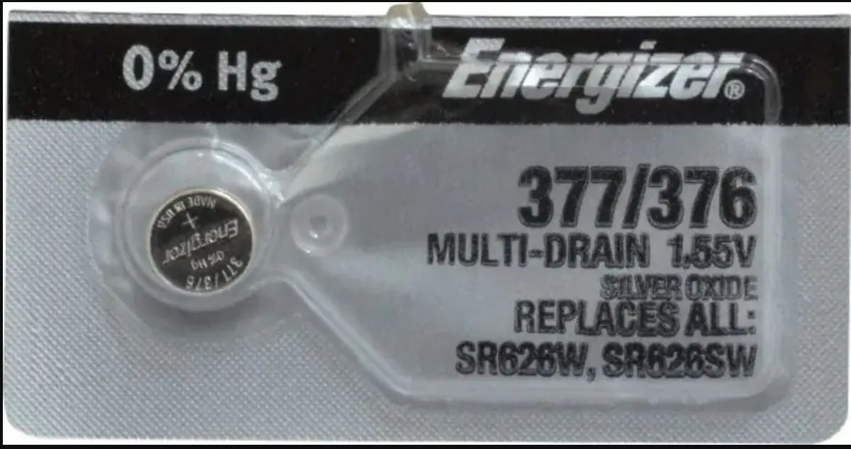 Energizer Watch Battery 377 1.55V 2