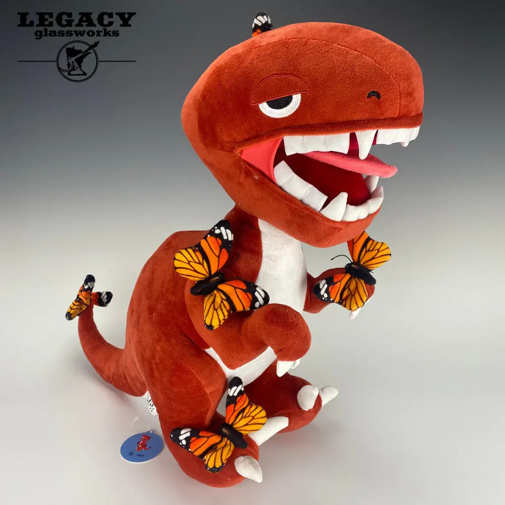 Elbo X Felt Red Open Mouth Raptor Plushie 1