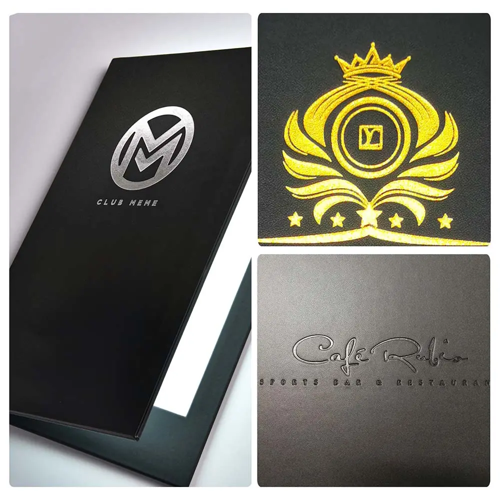 Yescom Personalized Menu Covers Led Menu Cover Dual Page 8.5X14in Set(5) 1