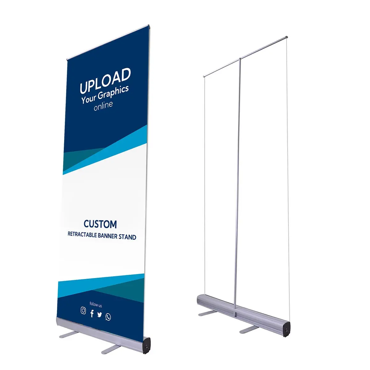 Yescom Retractable Banner Stand For Events Trade Shows Custom Printed 33X81 1
