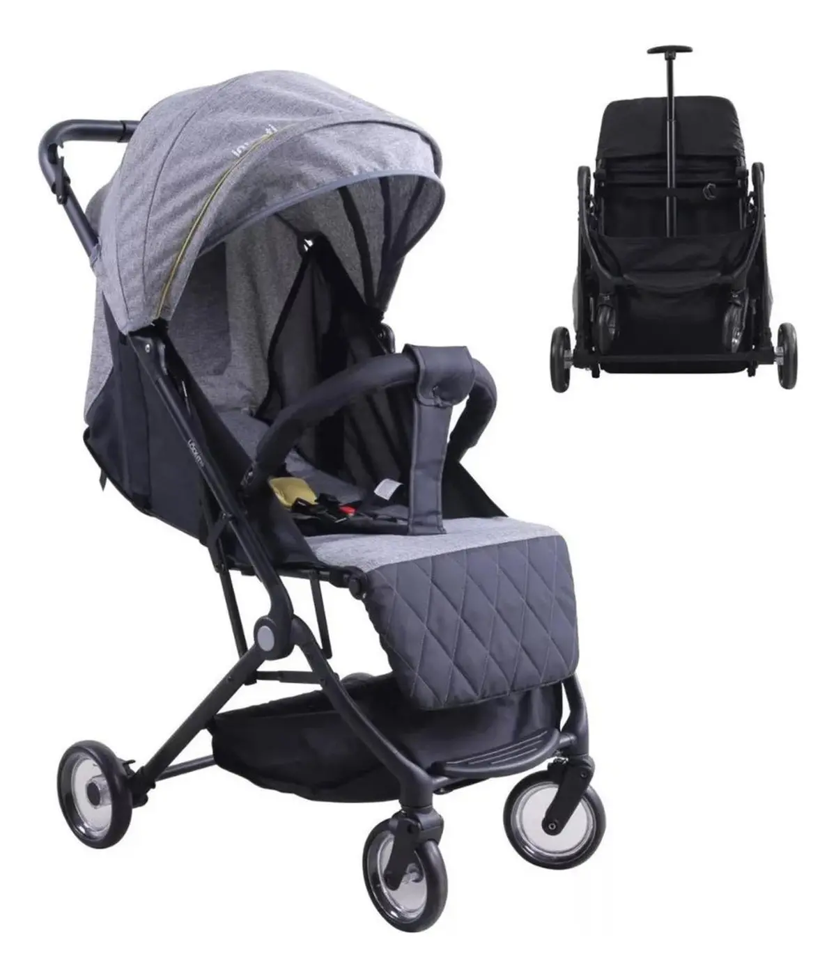 Carriola Para Bebe Lock It Lite Compacta - Gris - Infanti 1