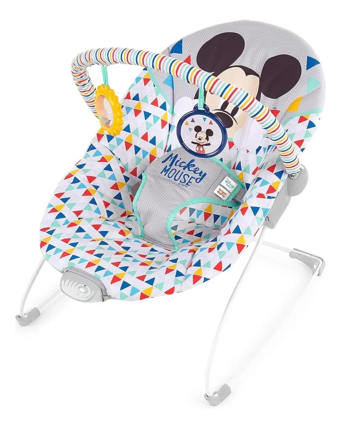 Silla Bouncer Vibradora Mickey Mouse Happy Triangles 11896 - Bright Starts 1