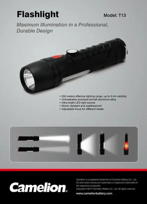 Flashlight, Worklight, & Emergency Flasher, T13 5W Cree Led 2
