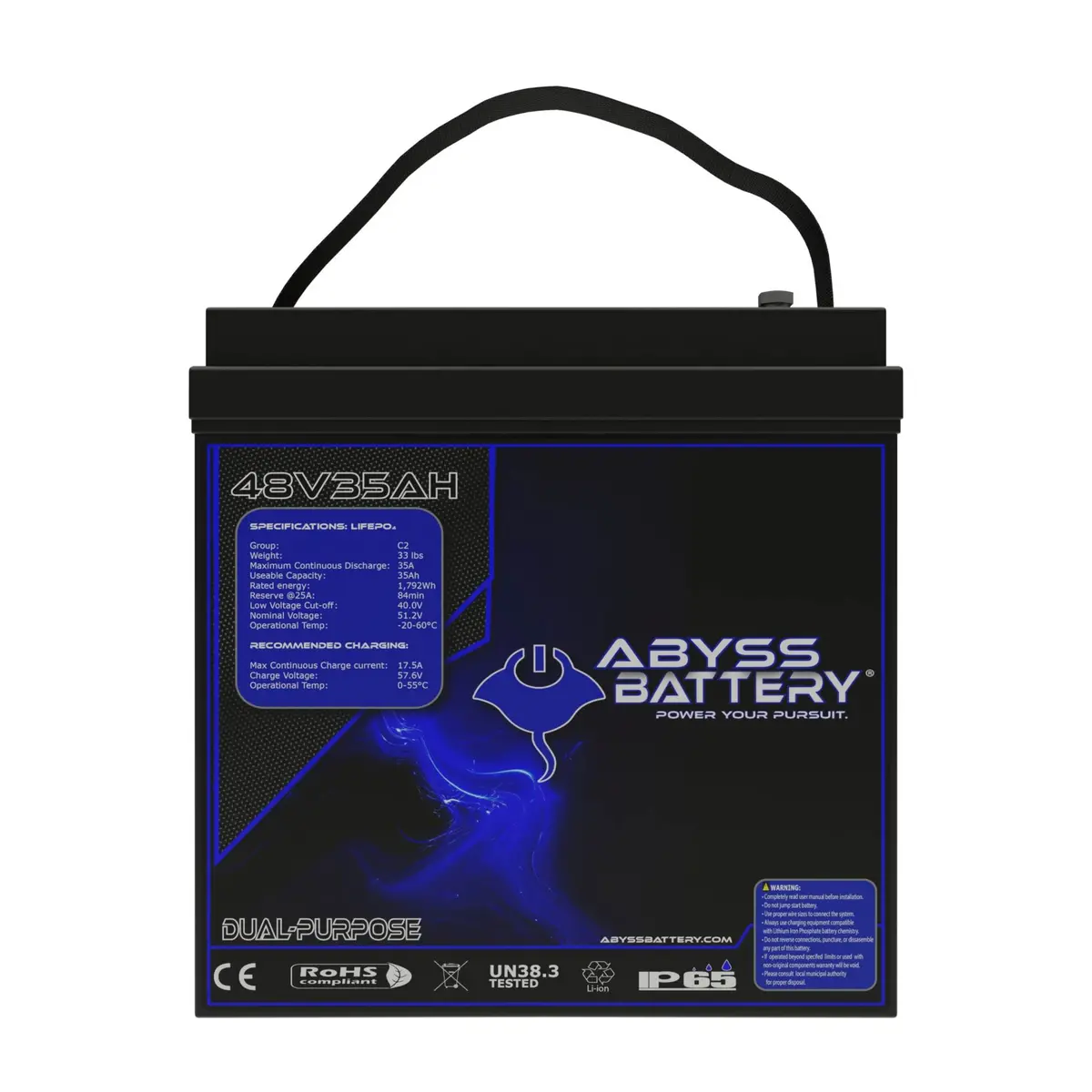 Abyss® 48V 35Ah Gc2 Lithium Golf Cart Battery 1
