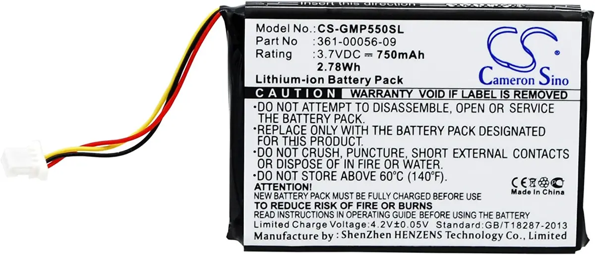 Garmin Dog Collar Replacement Battery .361-00056-07,361-00056-09 010-11925-10,Pro 550 1