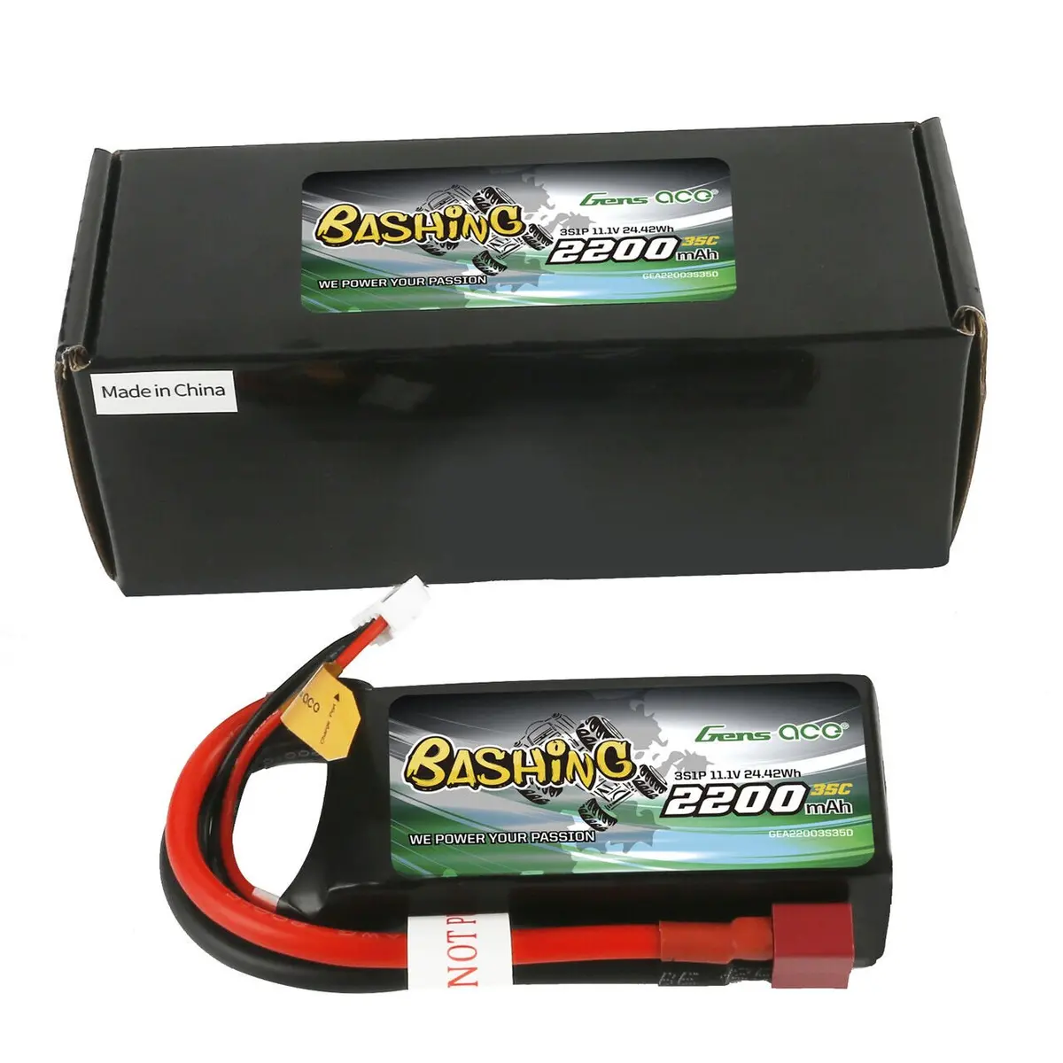 Gens Ace Bashing Battery 11.1V 35C 3S Lipo Battery Pack With Deans T Plug 1