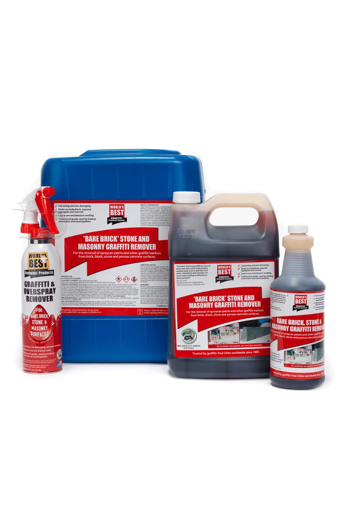 World's Best Graffiti Bare Brick Stone & Masonry Graffiti Remover (You Choose) 1