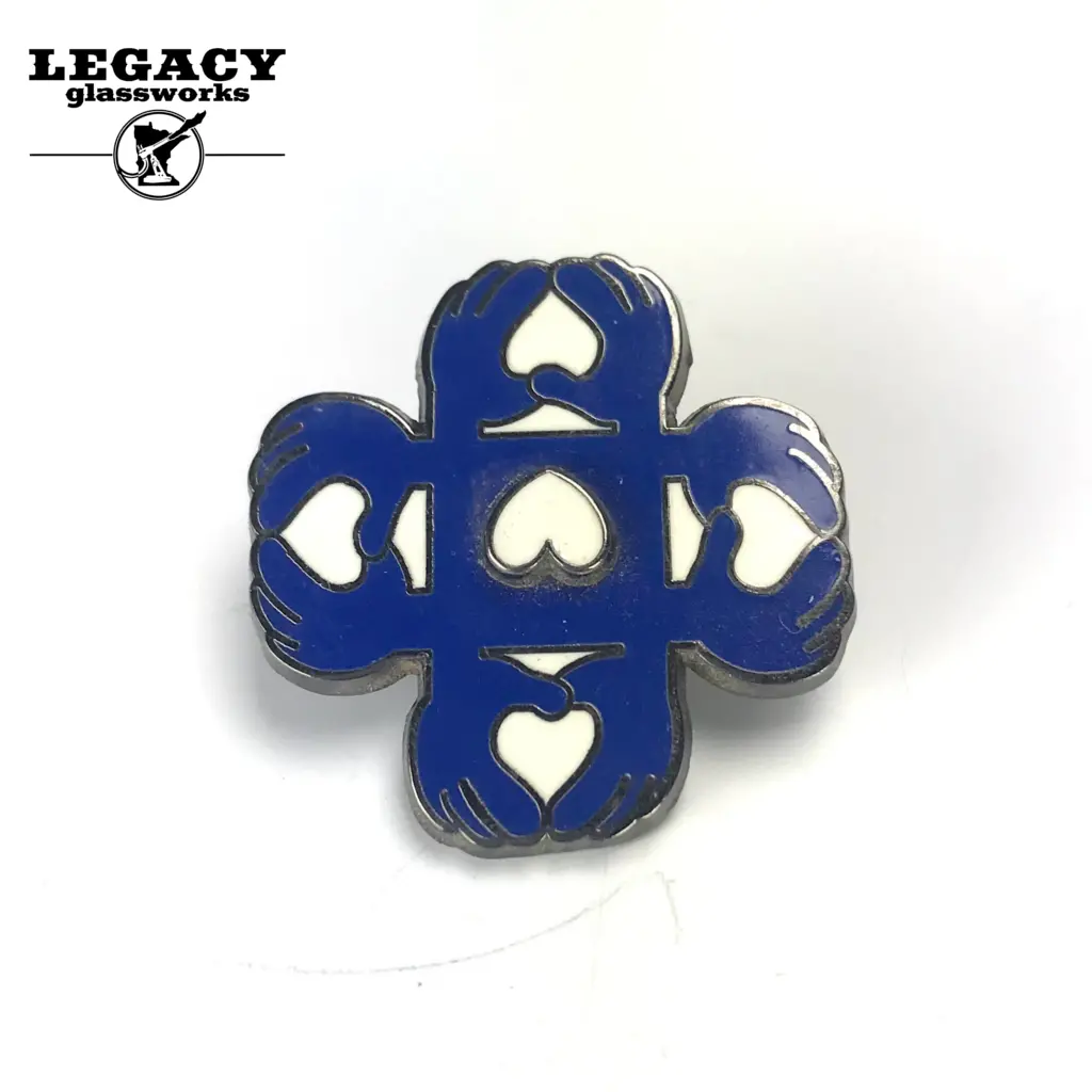 Heart And Hand Mandala Enamel Pin 1