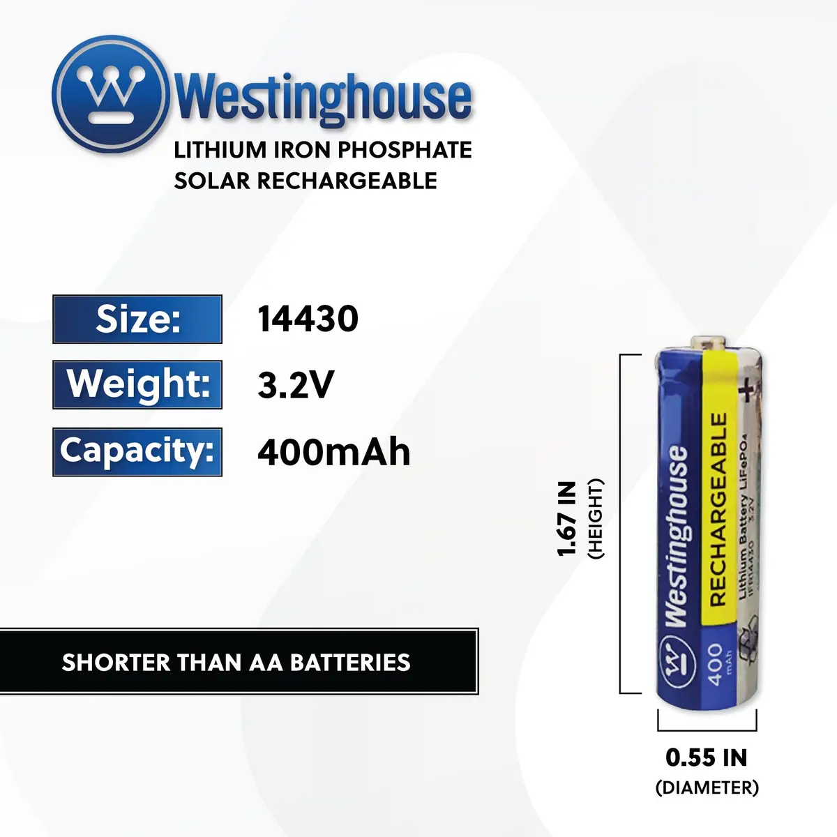 Ifr14430 Batteries 3.2V Rechargeable Battery 8 Pack 2