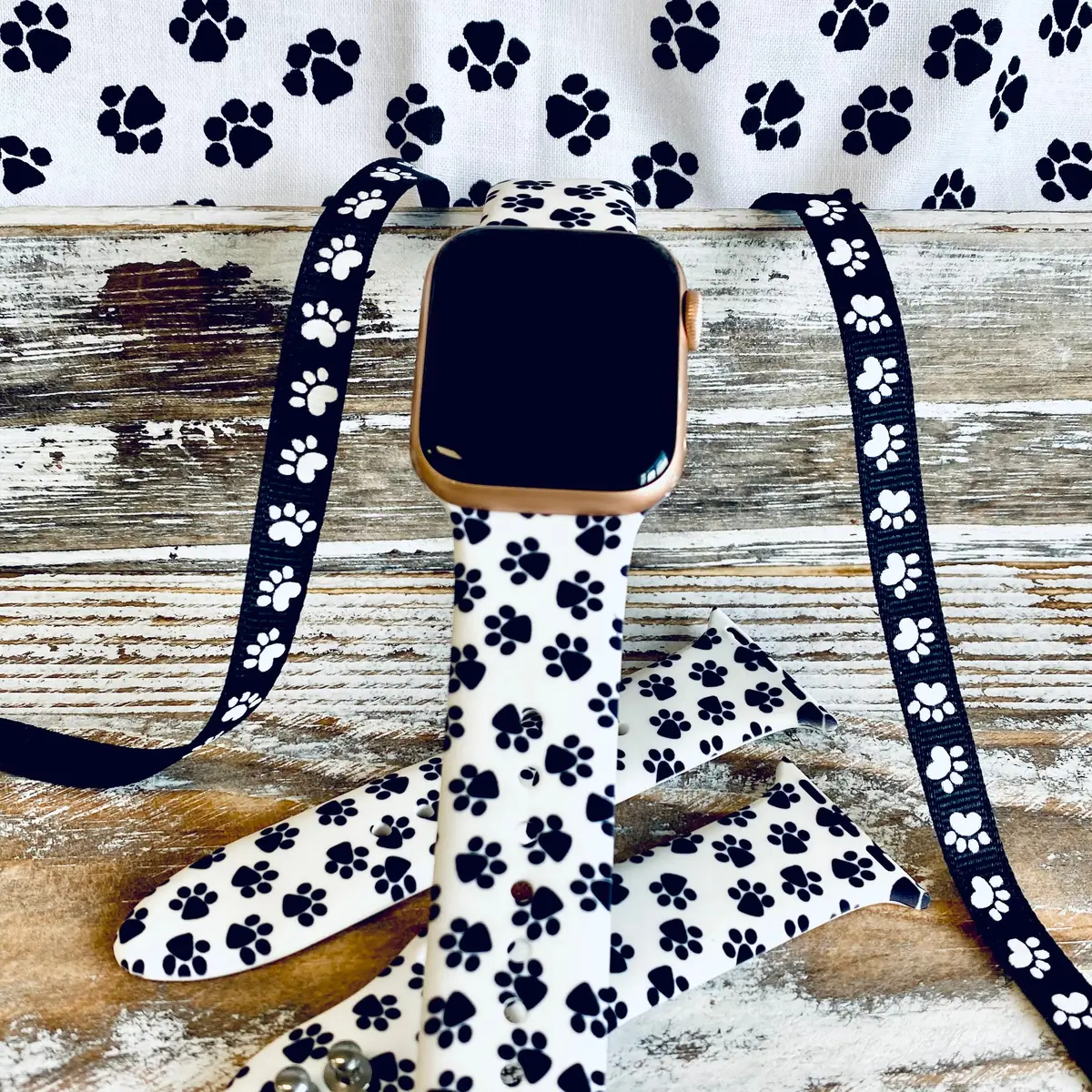 Paw Print Silicone Band For Apple Watch 1