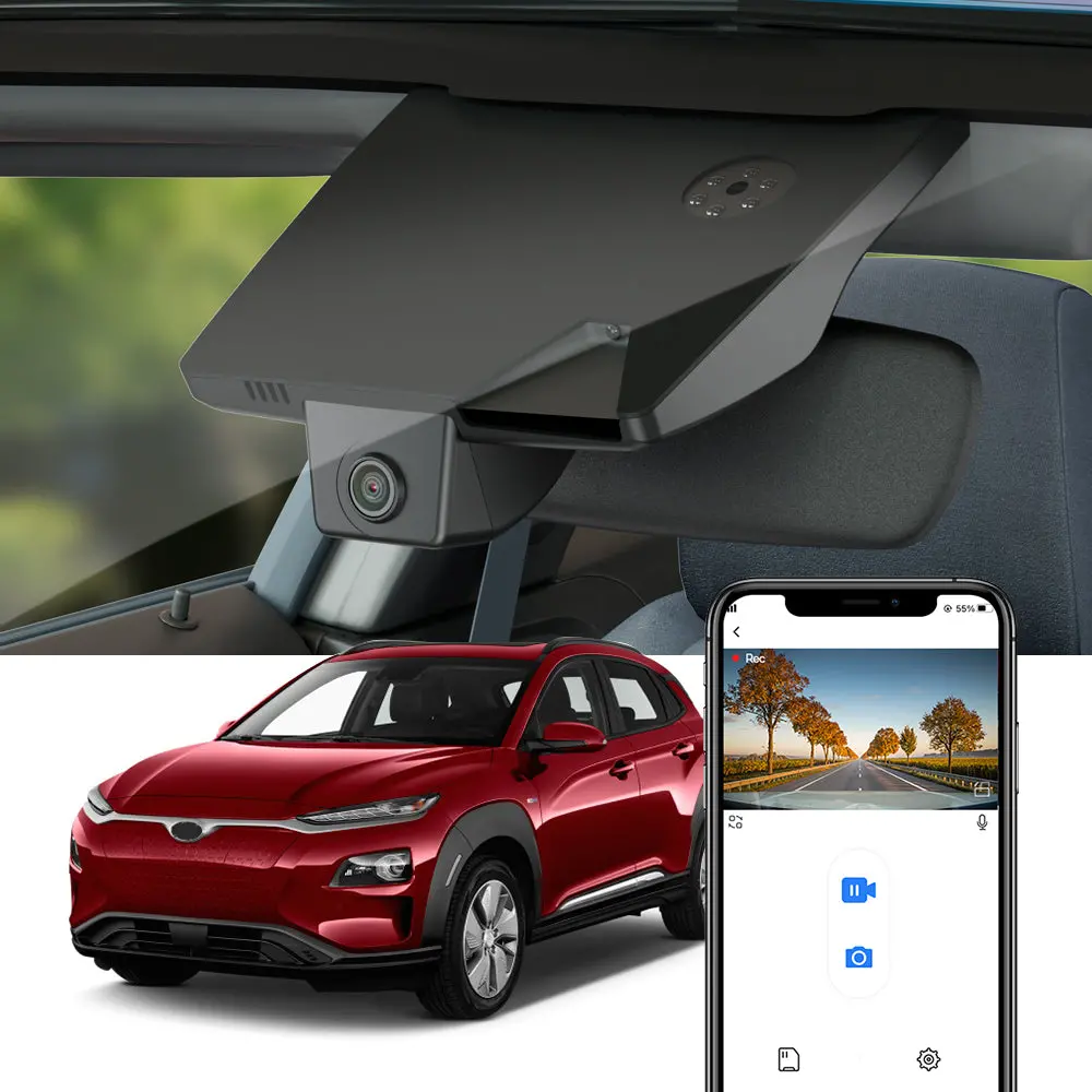 Fitcamx Dash Cam For Hyundai Kona, N, Electric, 2019-2020 (Right Hand Drive Vehicle) (Rear Mirror Cover Part Number 96031-J9900) 1