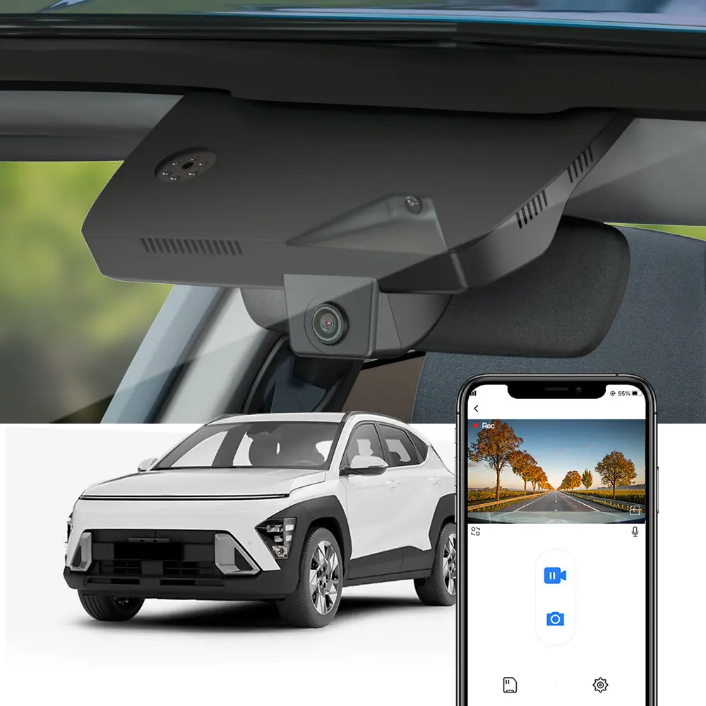 Fitcamx Dash Cam For Hyundai Kona, N, Electric, 2021-2023 (Right Hand Drive) 1