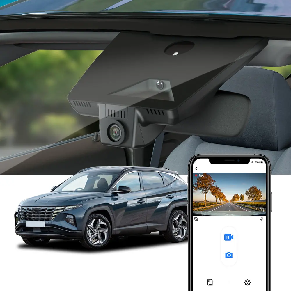 Fitcamx Dash Cam For Hyundai Tucson 2022-2025 (Right Hand Drive ) (Rear Mirror Cover Part Number 96030-N9900) 1