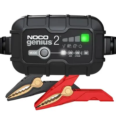Noco Genius2 Portable Automatic Battery Charger/Maintainer — 6/12 Volt, Model: Genius2 1