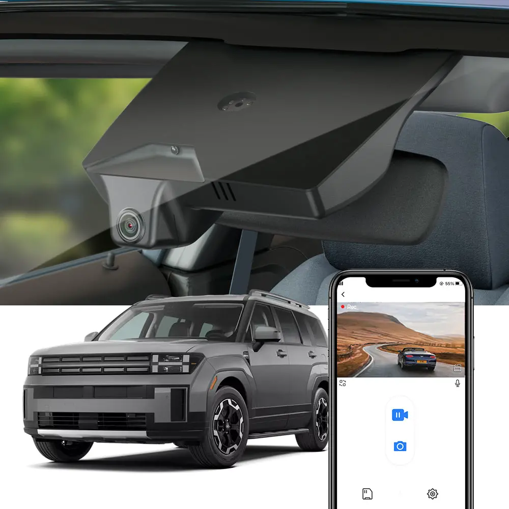 Fitcamx Dash Cam For Hyundai Santa Fe 2024-2026 (Rear Mirror Cover Part Number 96030-P6000) 1