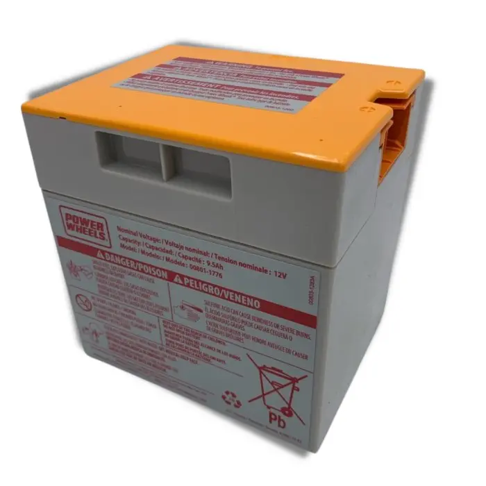 Power Wheels 12V Battery Orange Top For Hurricane And Many Other Fisher-Price 00801-1776 1