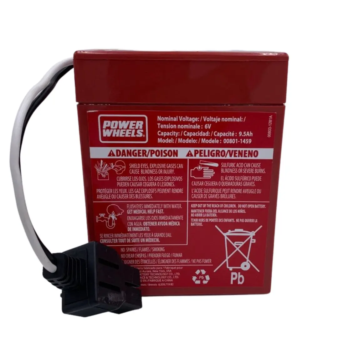 Power Wheels Red Battery 00801-0712, 0801-0051, 74522 1