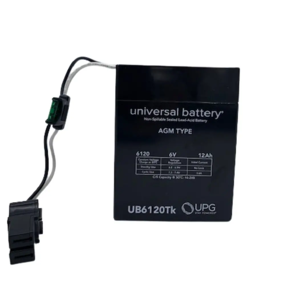 Red Power Wheels Battery Replacement Upg 6V 12Ah  00801-0712, 0801-0051, 74522 1