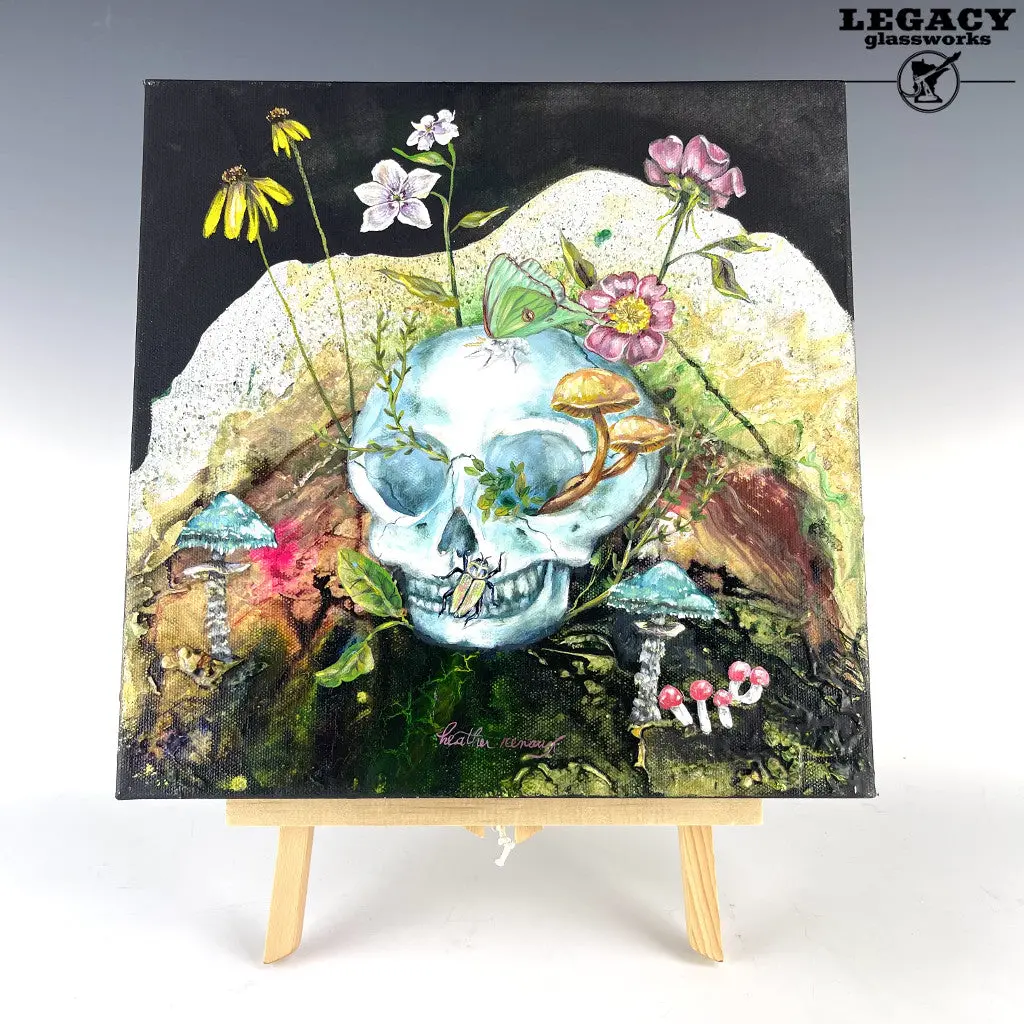 Heather Renaux "Human Skull: Cycle Of Life 2" Original + Prints (Copy) 1