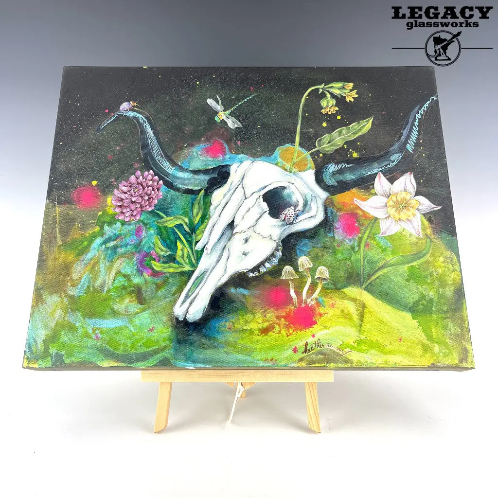 Heather Renaux "Bison Skull: Cycle Of Life 1" Original + Prints 1