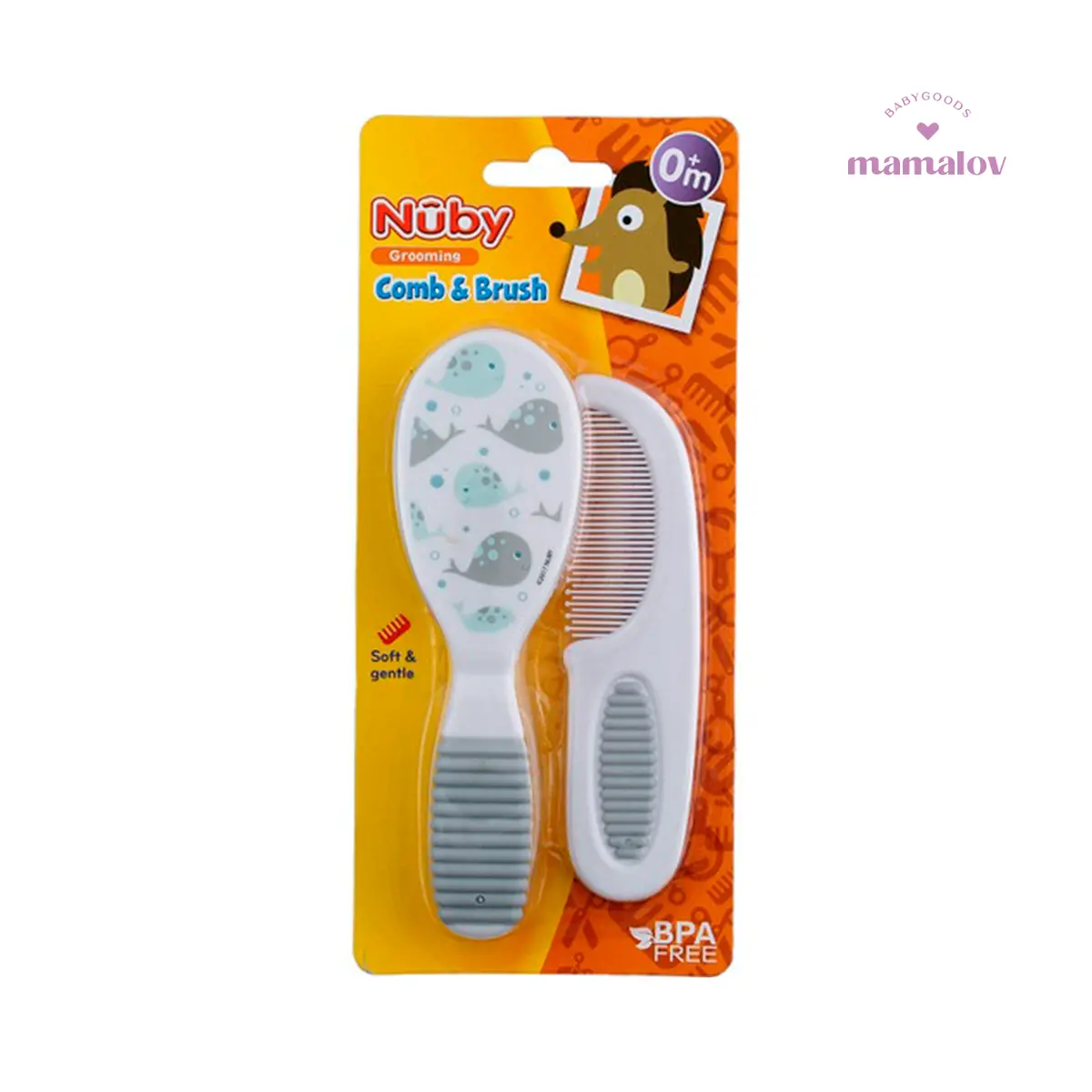 Super Cepillo Y Peine De Mango Suave - Cd 711 Nuby 1