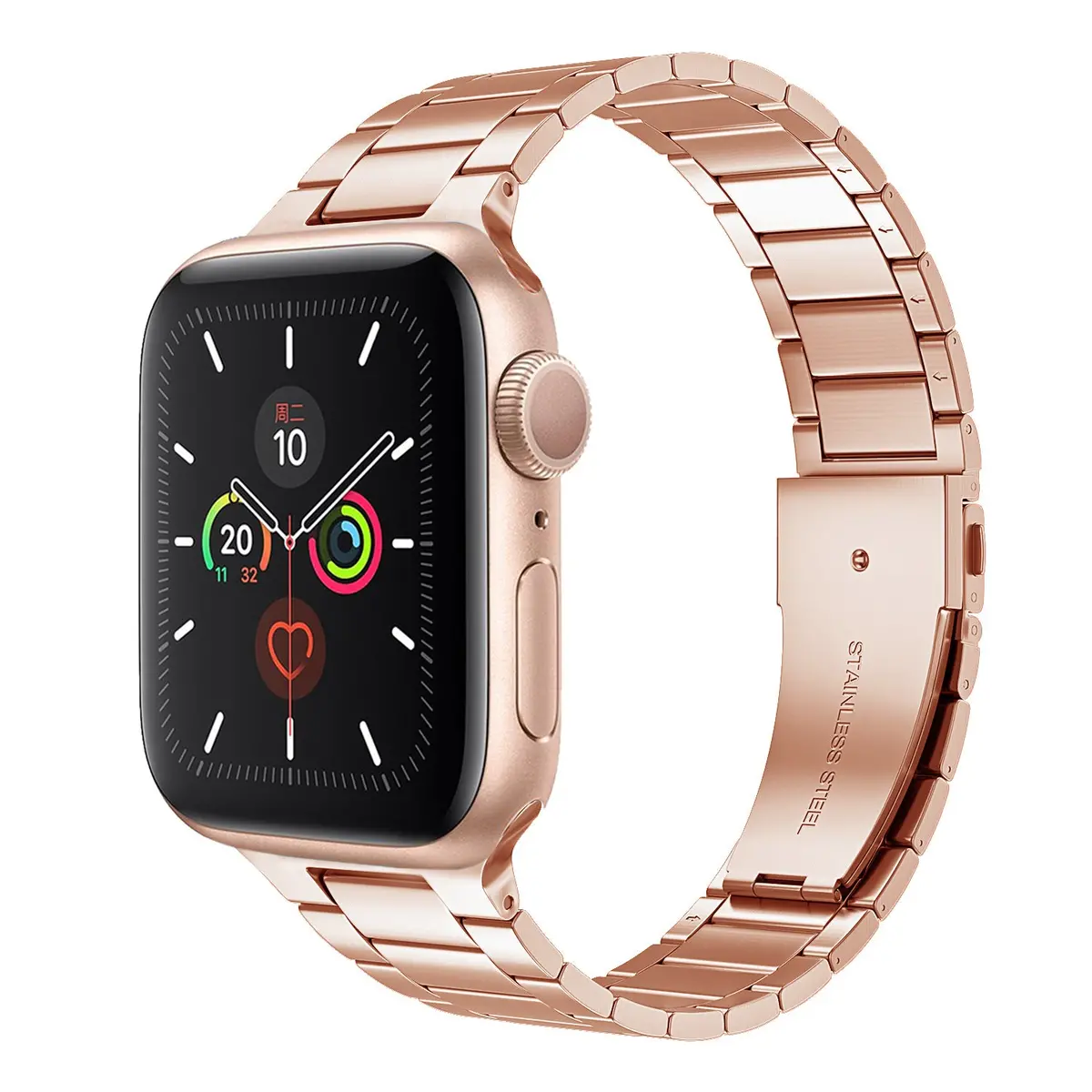 Slim Luxury Stainless Steel Link Band For Apple Watch Multiple Colors Available 3