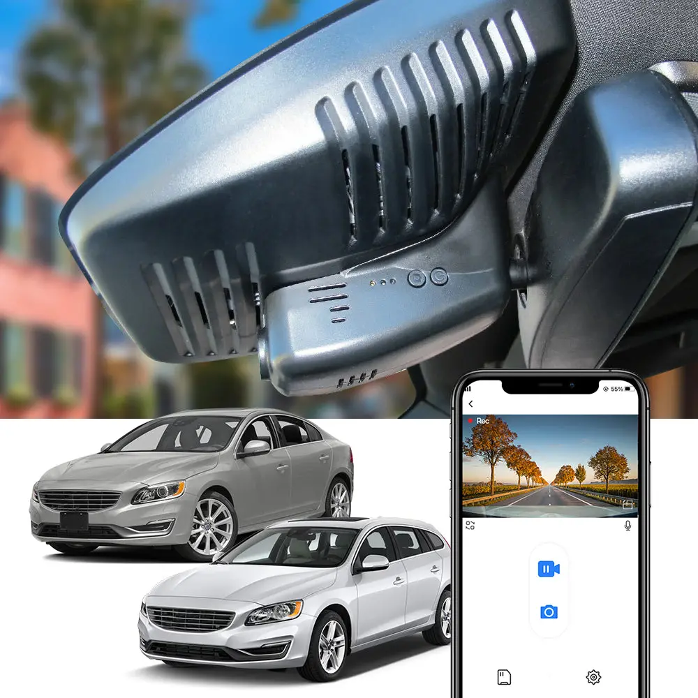 Fitcamx Dash Cam For Volvo S60 V60 2010-2018 (2Nd Gen) 1
