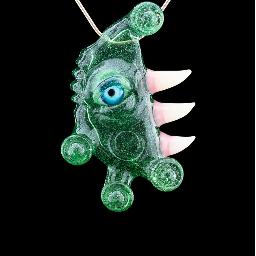 Salt Green Stardust Mighty Moss Raindrop Pendant 1