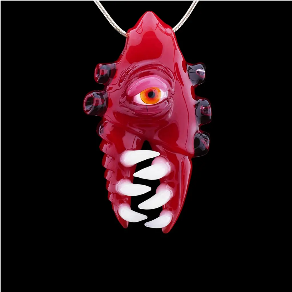 Salt Red Crayon Gold Ruby Pendant 1