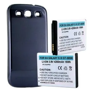 Samsung Galaxy S 3 Extended Battery Nfc With Silvr Cover 1