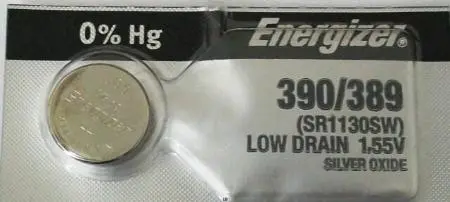 Size 390/389, Silver Oxide, Button & Coin Cell Battery 1