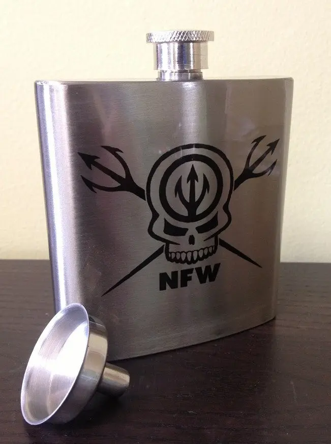 Nfw Skull And Tridents Flask 1