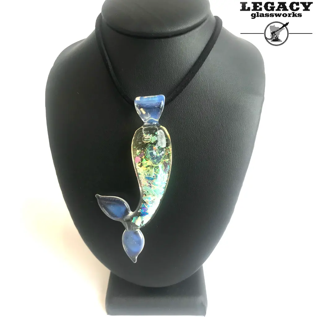 White Chocolate Snowglobe Mermaid Pendy 1