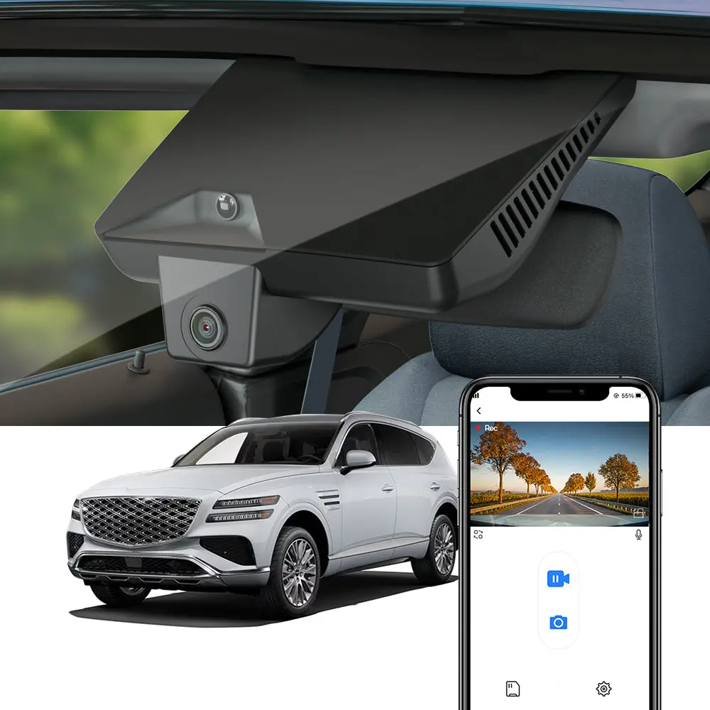 Fitcamx Dash Cam For Genesis Gv80 2025-2026 (Rear Mirror Cover Part Number 96031-T6500) 1