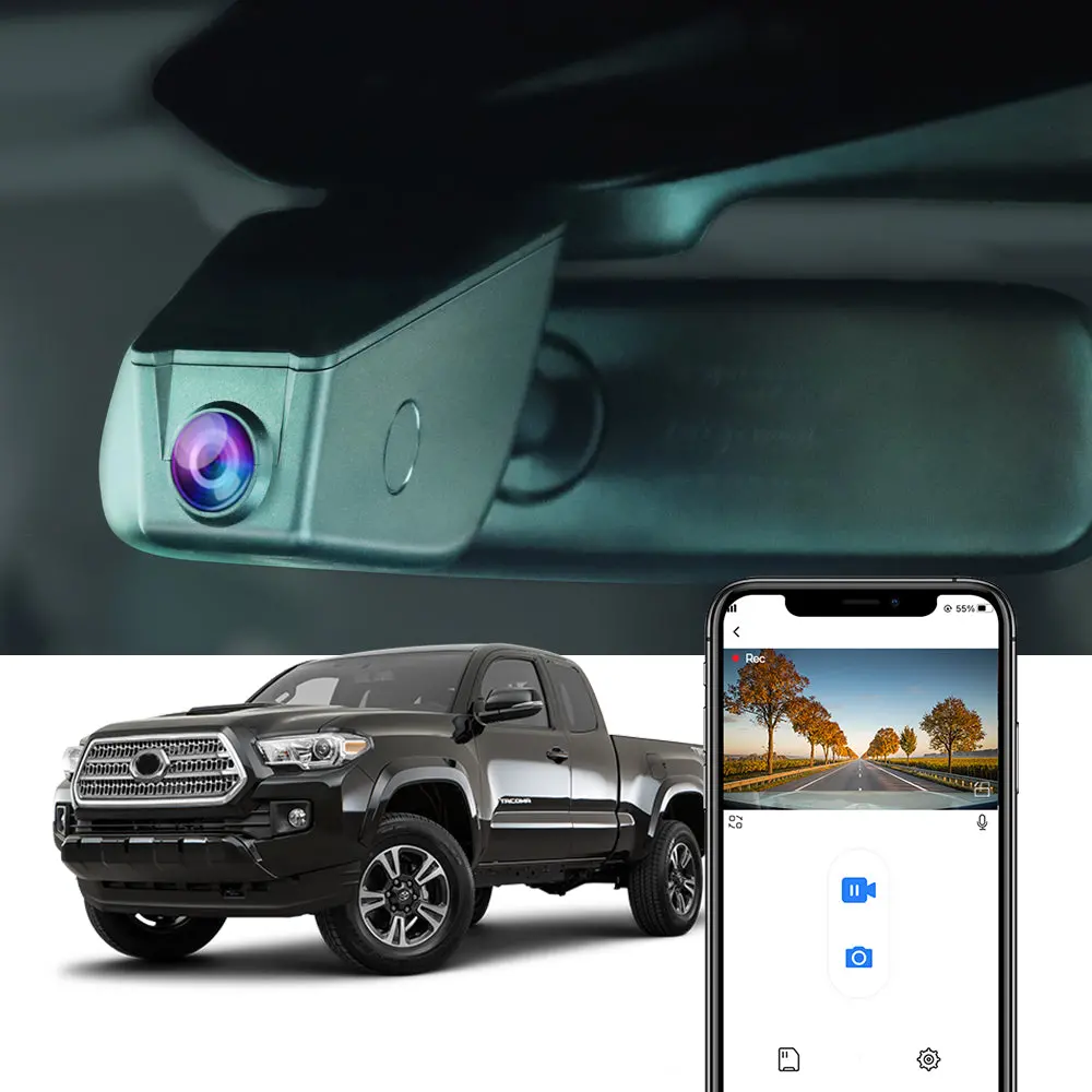 Fitcamx Dash Cam For Toyota Tacoma 2016-2017 1