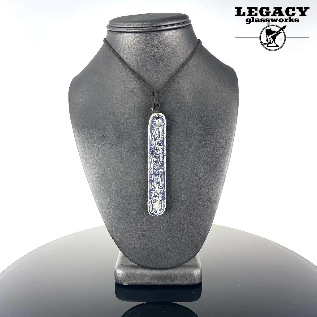 Trevy Metal Anubis Tablet Pendant W/ Gold 18K Bale 1