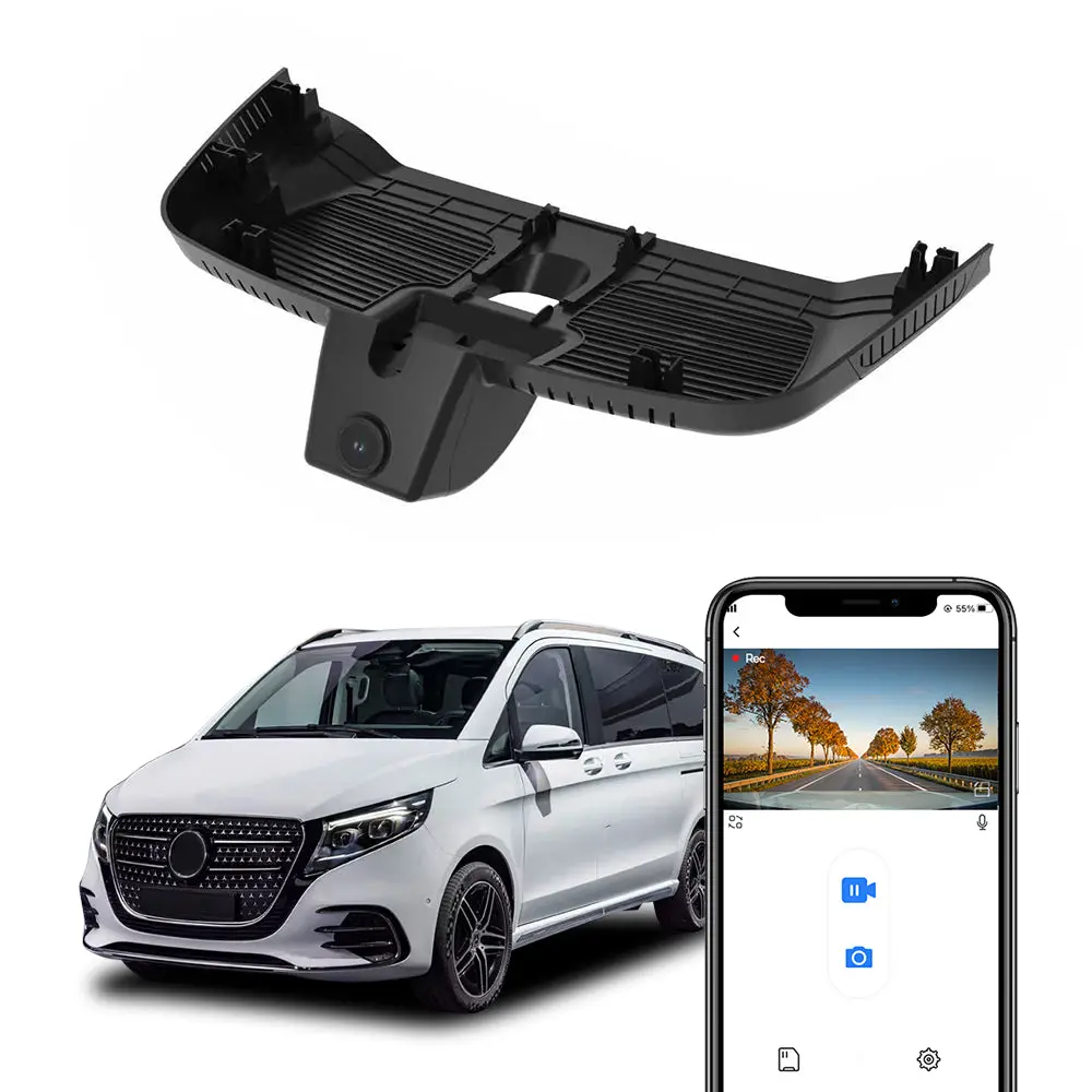 Fitcamx Dash Cam For Mercedes-Benz V-Class (Facelift) Eqv Vito Evito 2024-2026 1