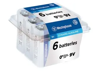 Westinghouse 9V Dynamo Alkaline 6Pk 1