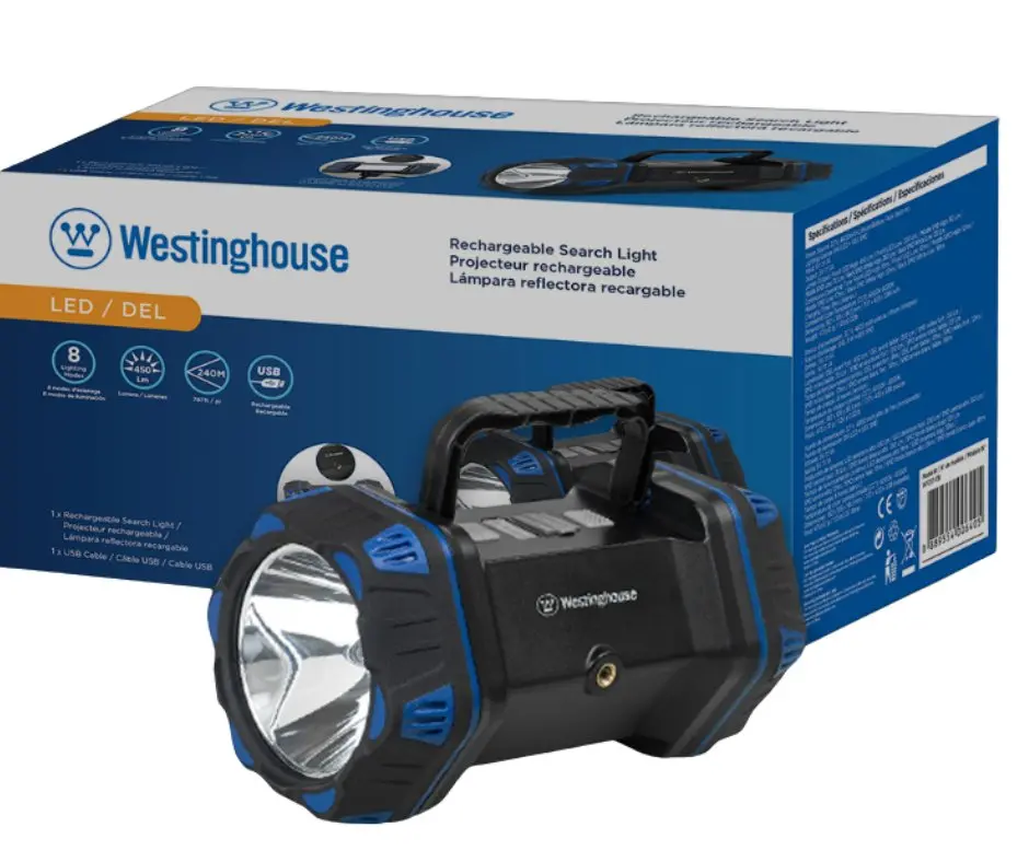 Wf217 Rechargeable Search Light, Area Light, Mobile Power Bank - 8 Lighting Modes 1