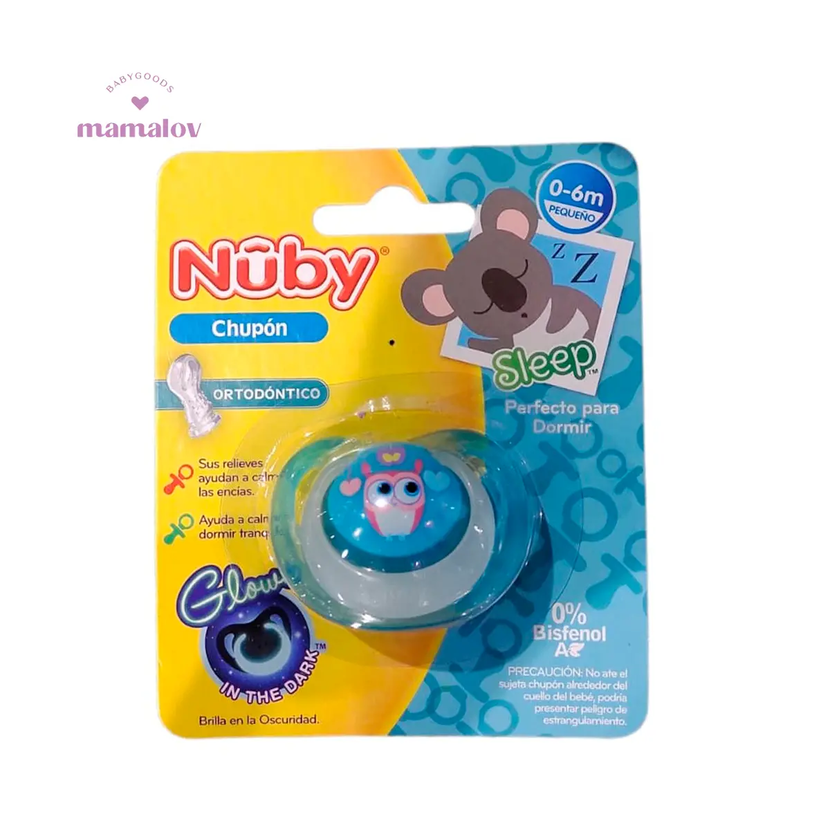 Chupon Corto Fluorescente - 5777Sosm Nuby 1
