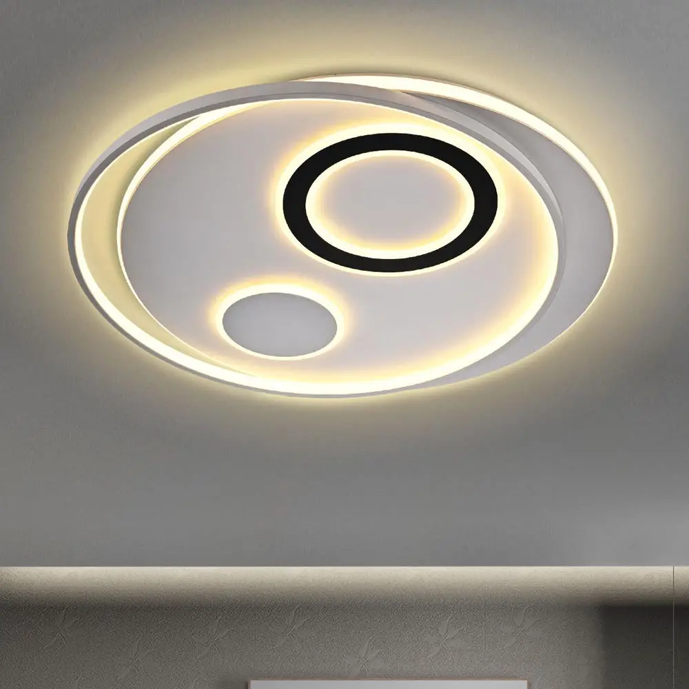 Yescom Modern Circle Ceiling Flush Light With Remote 70W 30 In. 1