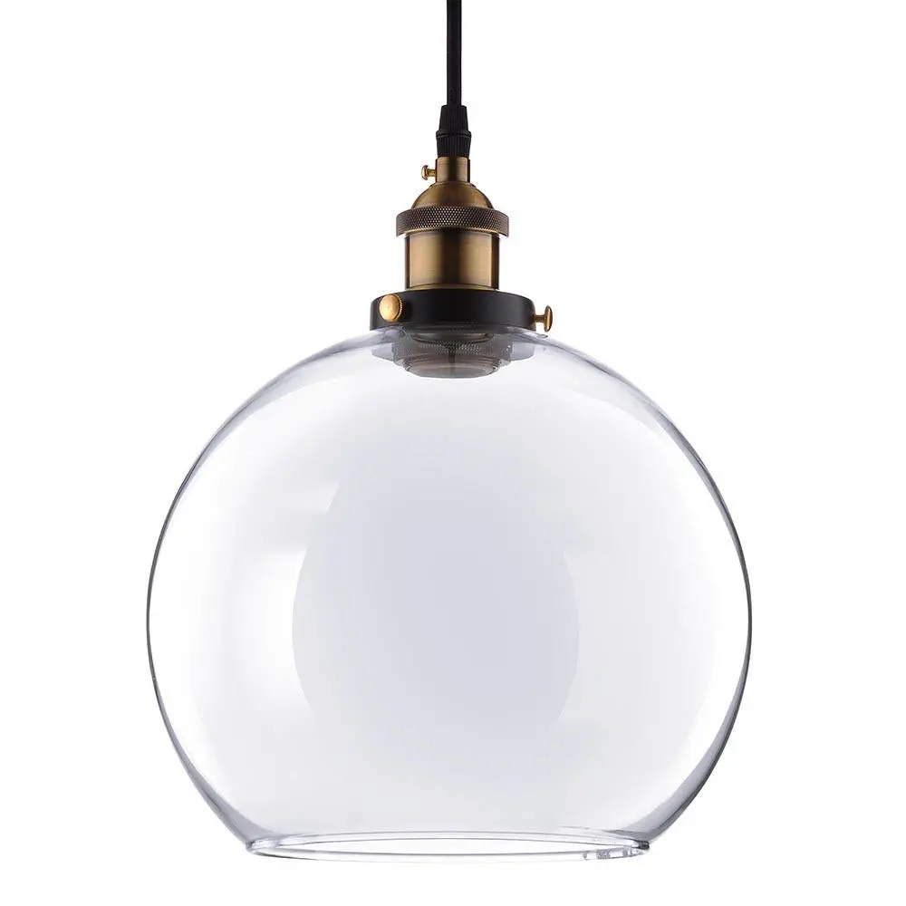 Yescom Pendant Light Glass Globe Shade 9 4/5 In Vintage Classic Clear 1