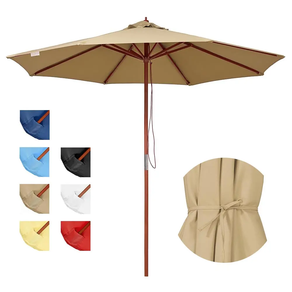 Yescom 9Ft Patio Wood Market Umbrella Multiple Colors 1
