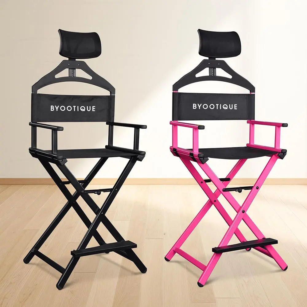Byootique Makeup Directors Chair 28In.Tall Highback With Headrest Options 1