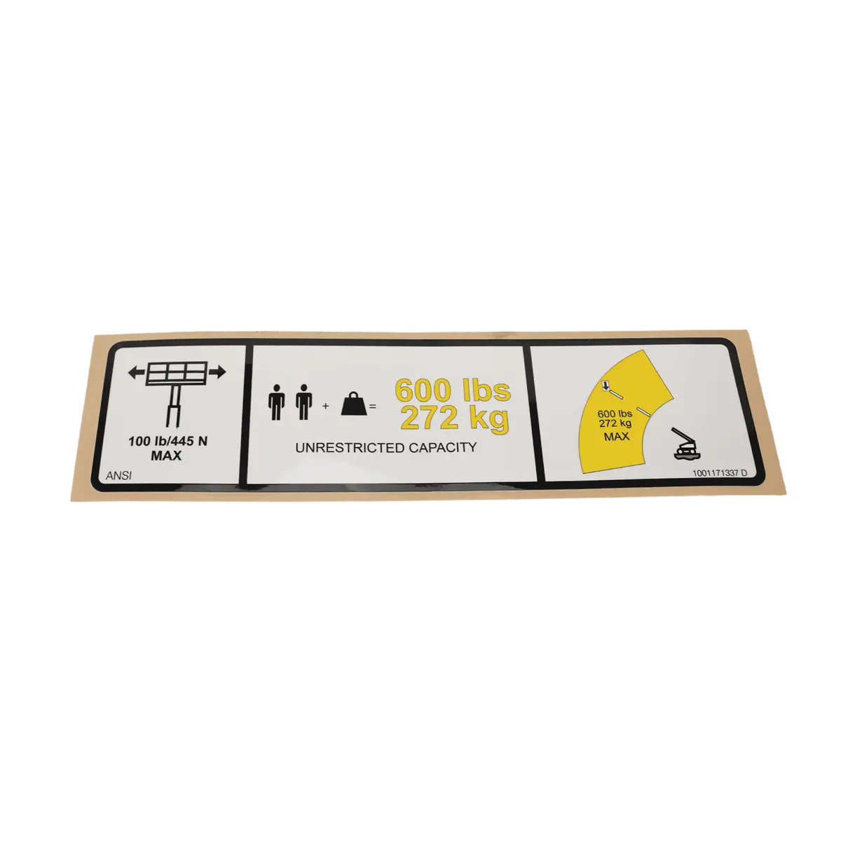 Jlg Ansi Warning Max Cap Decal 1001171337 1